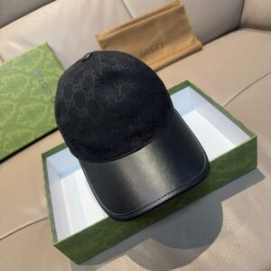 Alternative view of Gucci GG Monogram Canvas Cap In Black