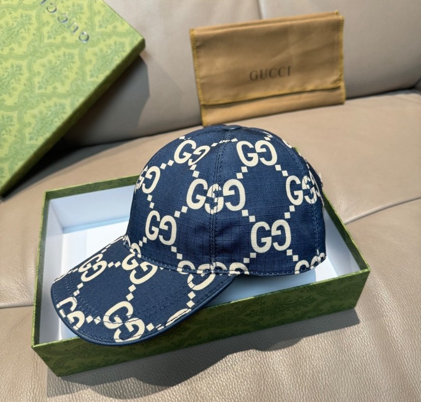 Gucci GG Ripstop Baseball Cap Blue - Afbeelding 3