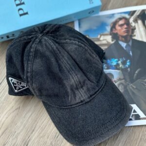 Alternative view of Prada Denim Black/Grey Logo Cap