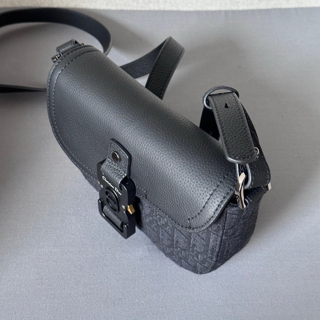 Dior Oblique Mini Saddle Messenger Bag Black - Afbeelding 7