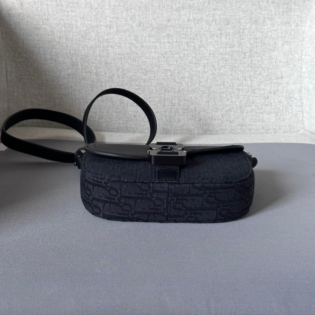 Dior Oblique Mini Saddle Messenger Bag Black - Afbeelding 8