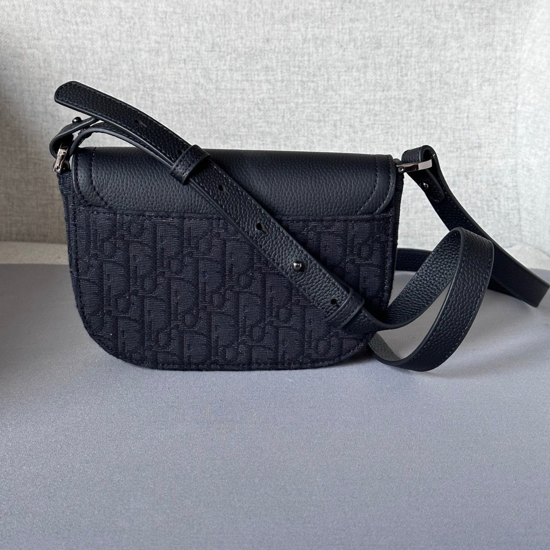 Dior Oblique Mini Saddle Messenger Bag Black - Afbeelding 9