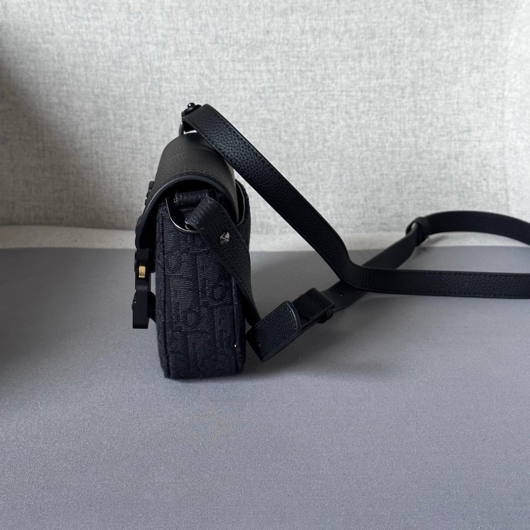 Dior Oblique Mini Saddle Messenger Bag Black - Afbeelding 10