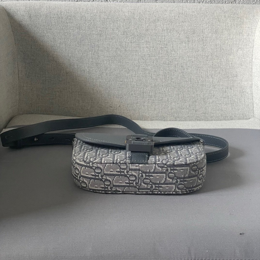 Dior Oblique Mini Saddle Messenger Bag Grey - Afbeelding 5