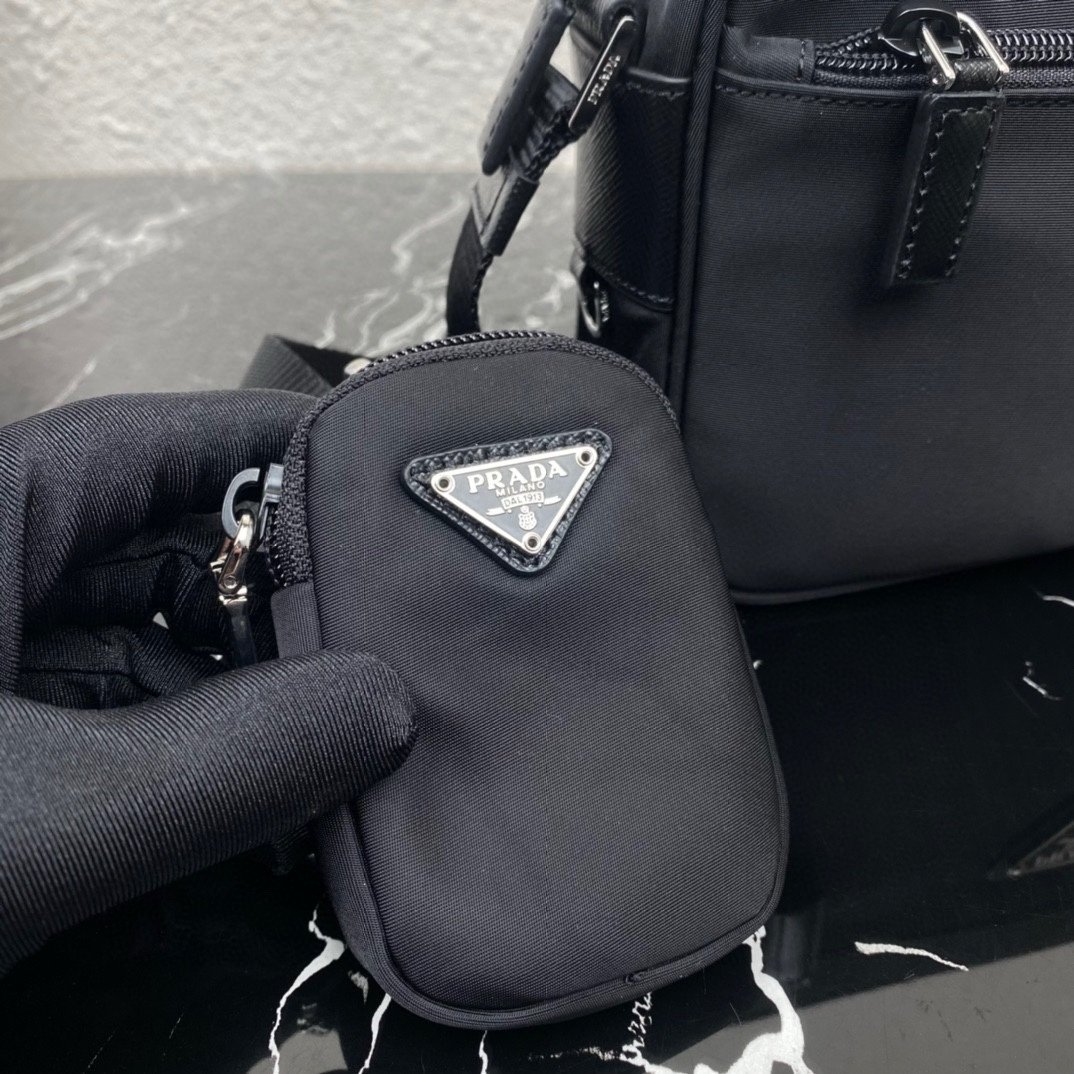 Prada Re-Nylon Shoulder Bag Black - Afbeelding 6