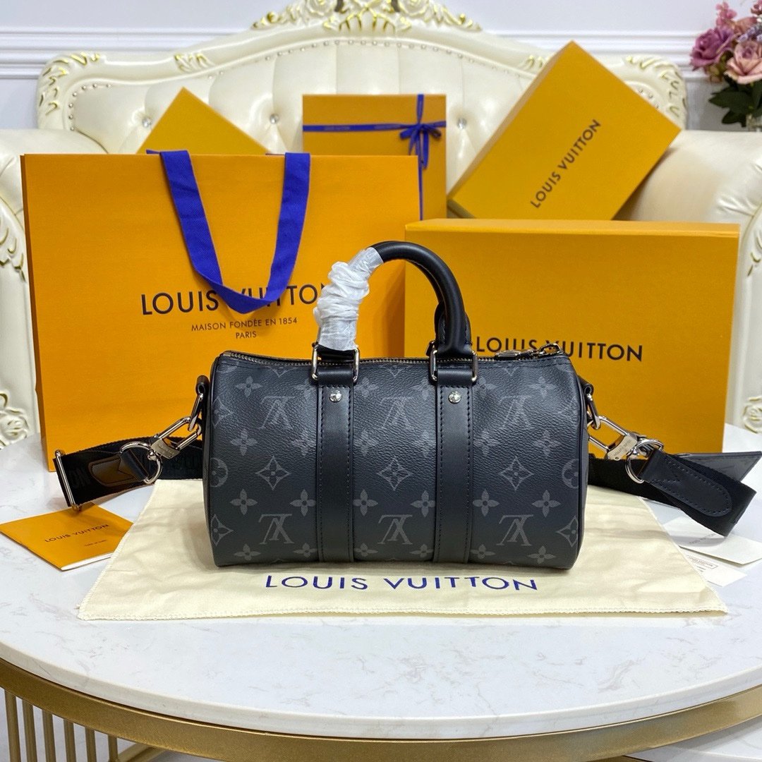 Louis Vuitton Keepall Bandouliere 25 Monogram Eclipse Bag - Afbeelding 2