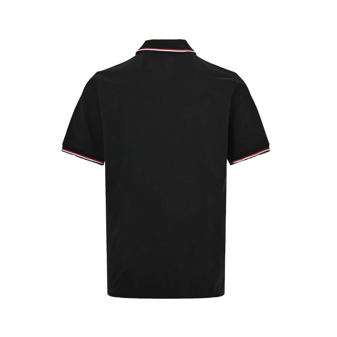 Moncler Regular Fit Polo Pique Cotton Black - Afbeelding 3