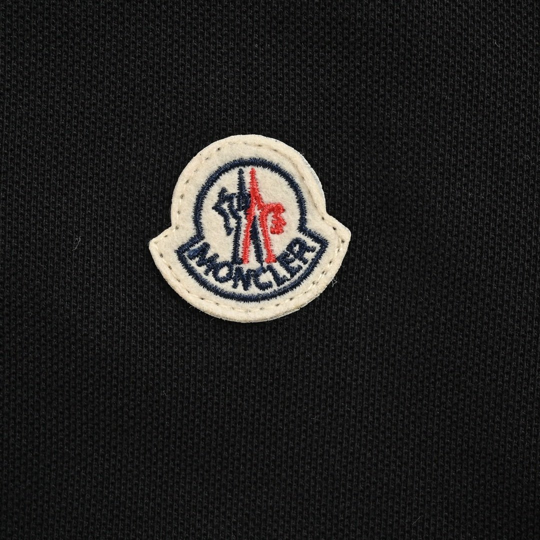 Moncler Regular Fit Polo Pique Cotton Black - Afbeelding 5