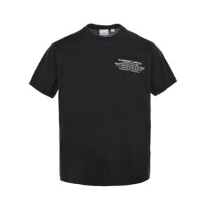 Burberry Location Print Cotton T-Shirt Black