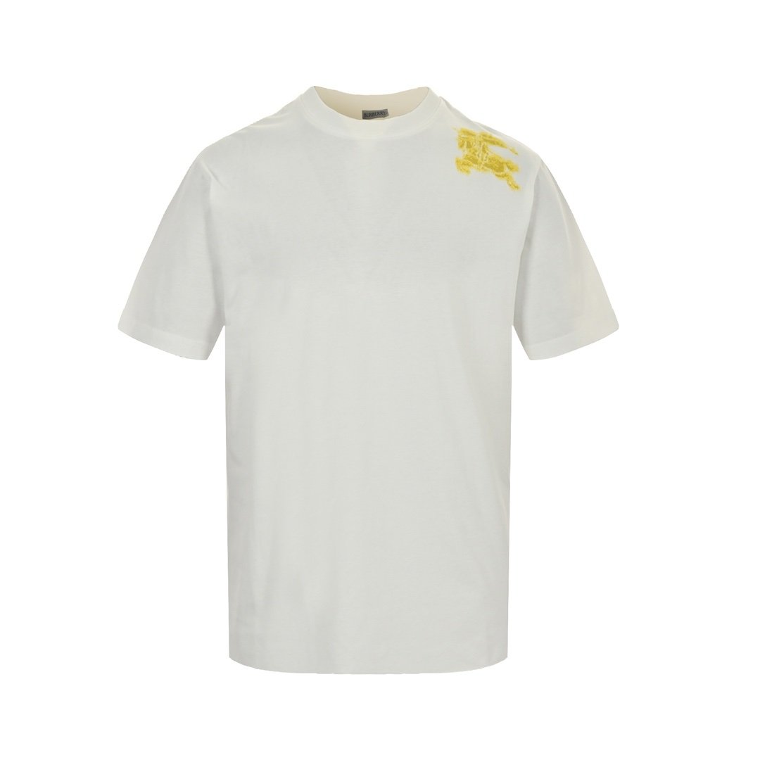 Burberry Logo Print T-Shirt Yellow White