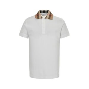 Burberry Cody Check Polo Shirt White