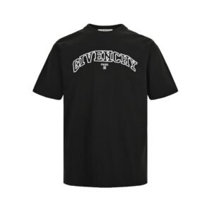 Givenchy White Logo Patch Black T-Shirt
