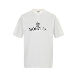 Moncler Optical Logo White Cotton T-Shirt