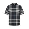 Burberry Check Cotton T-Shirt White/Dark Blue