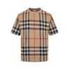 Burberry Check Cotton T-Shirt White/Dark Beige