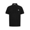 Moncler Black Cotton Piquet Polo Shirt Black