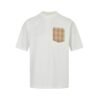Burberry Carrick Check Pocket Cotton T-Shirt White