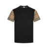 Burberry Check Sleeve T-Shirt Black