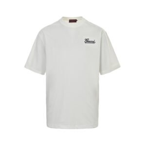 Gucci Logo Cotton Jersey T-Shirt White