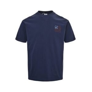 Loewe Anagram Logo Navy Cotton T-Shirt