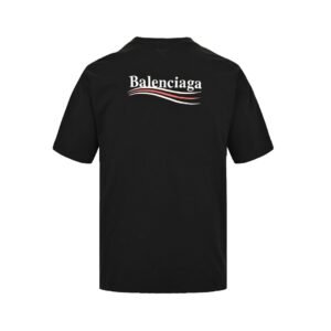 Alternative view of Balenciaga Black Logo Print Jersey Oversized T-Shirt