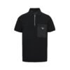 Prada Re-Nylon Pocket Polo Shirt Zip Black