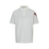 Moncler Tricolour Trimmed Cotton Piquet T-Shirt White