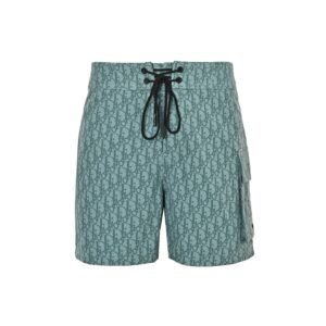 Dior Oblique Swim Shorts In Sea Green