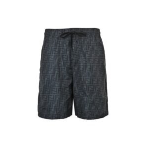 Fendi FF Logo Swim Shorts In Black