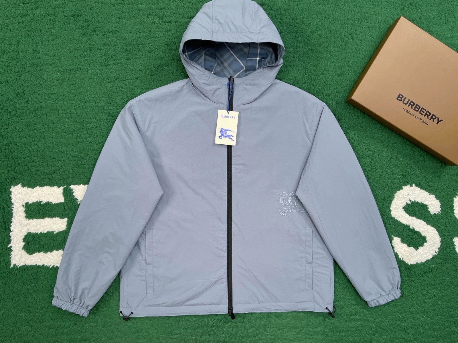 Burberry Light Blue Reversible Windbreaker - Afbeelding 4