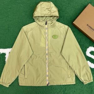 Alternative view of Burberry Olive Green Nylon Jacket Check-strip