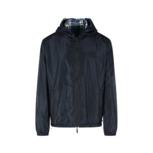 Burberry Dark Blue Polyester Reversible Windbreaker