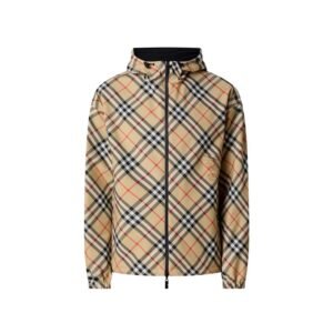 Burberry Check Jacket In Sand