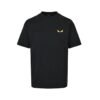 Fendi Logo T-Shirt In Black/Yellow