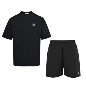 Stone Island Logo 2-Piece Set in Black