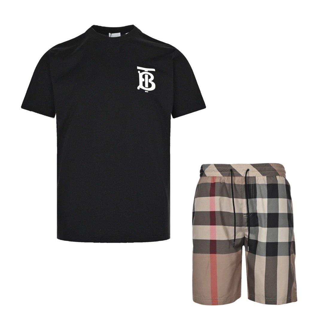 Burberry 2-Piece Summer Set Black Beige