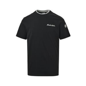 Moncler Crew Neck T-Shirt Logo In Black