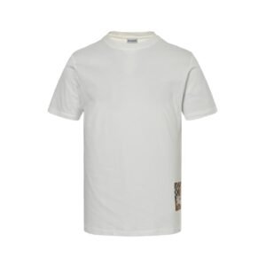 Burberry Check Tab T-Shirt White