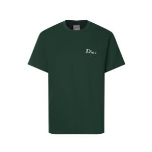 Dior Embrodoidery T-Shirt In Green Relaxed Fit