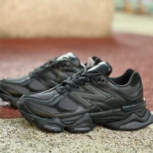 Alternative view of New Balance 9060 Triple Black Leather