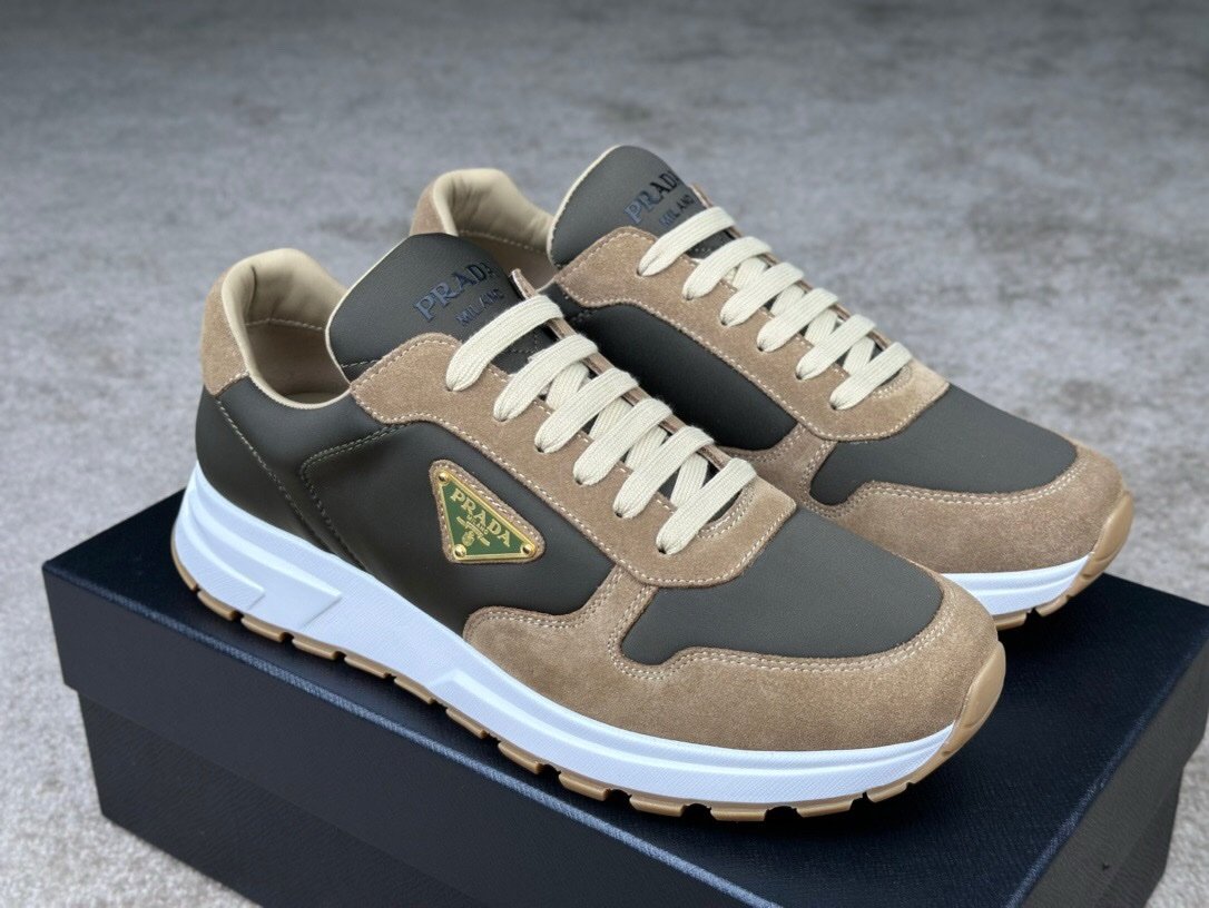 Prada Prax 01 Re-Nylon Beige Green Suede - Afbeelding 2