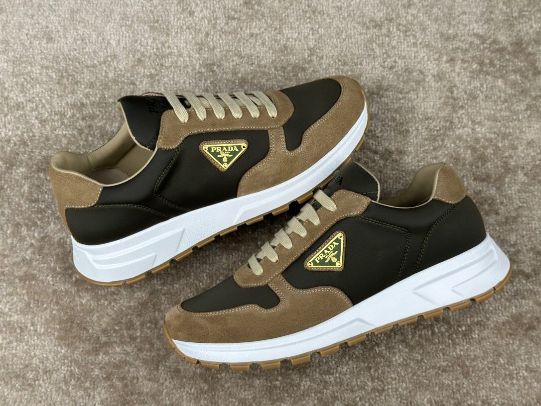 Prada Prax 01 Re-Nylon Beige Green Suede - Afbeelding 5