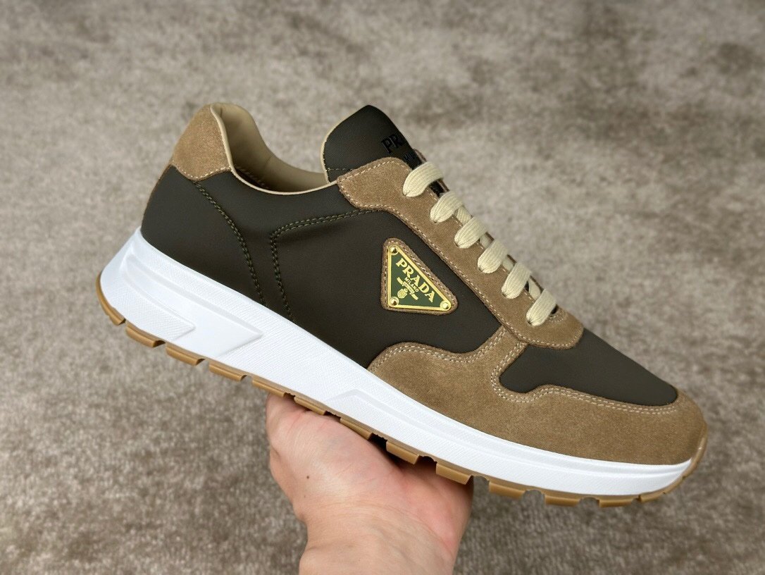 Prada Prax 01 Re-Nylon Beige Green Suede - Afbeelding 6