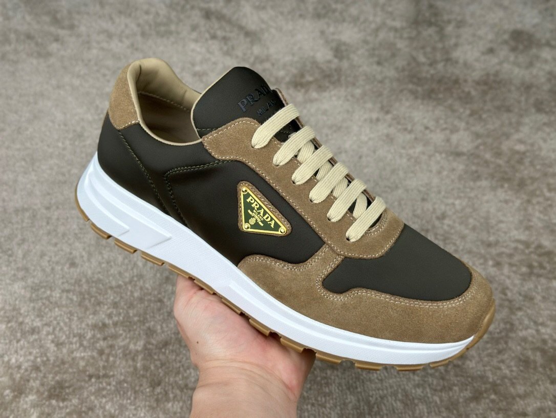 Prada Prax 01 Re-Nylon Beige Green Suede - Afbeelding 7