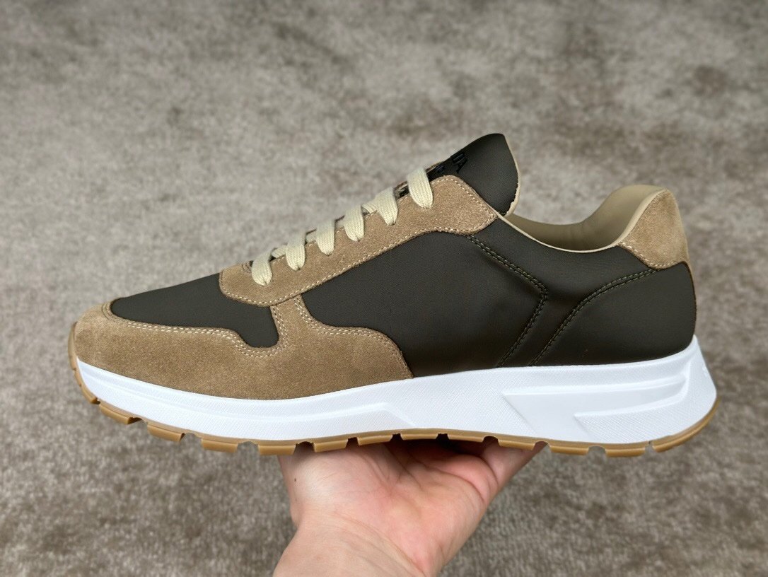 Prada Prax 01 Re-Nylon Beige Green Suede - Afbeelding 8