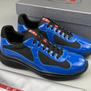 Alternative view of Prada Americas Cup Black & Blue Trainers Patent