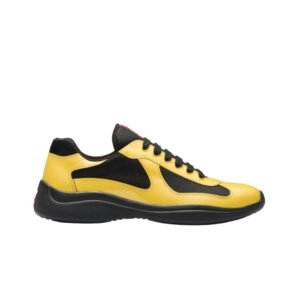Prada Americas Cup Black & Yellow Trainers Patent