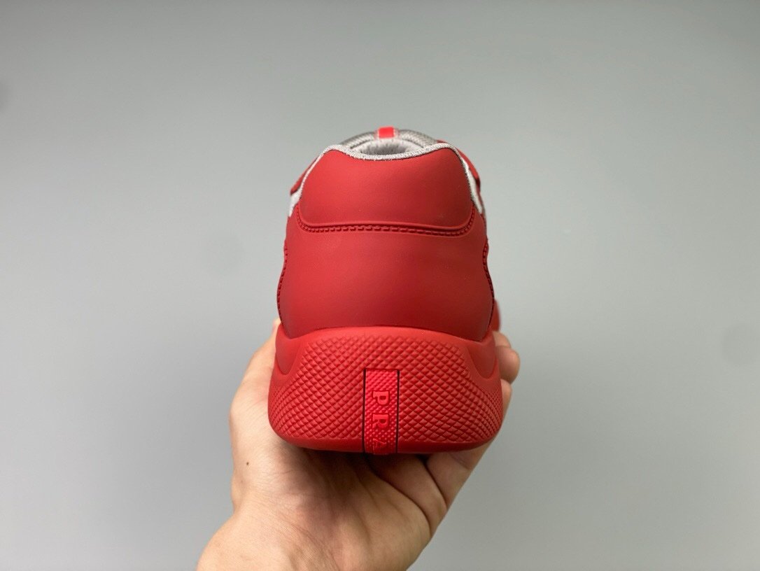Prada Americas Cup Soft Icon Red Trainers - Afbeelding 6