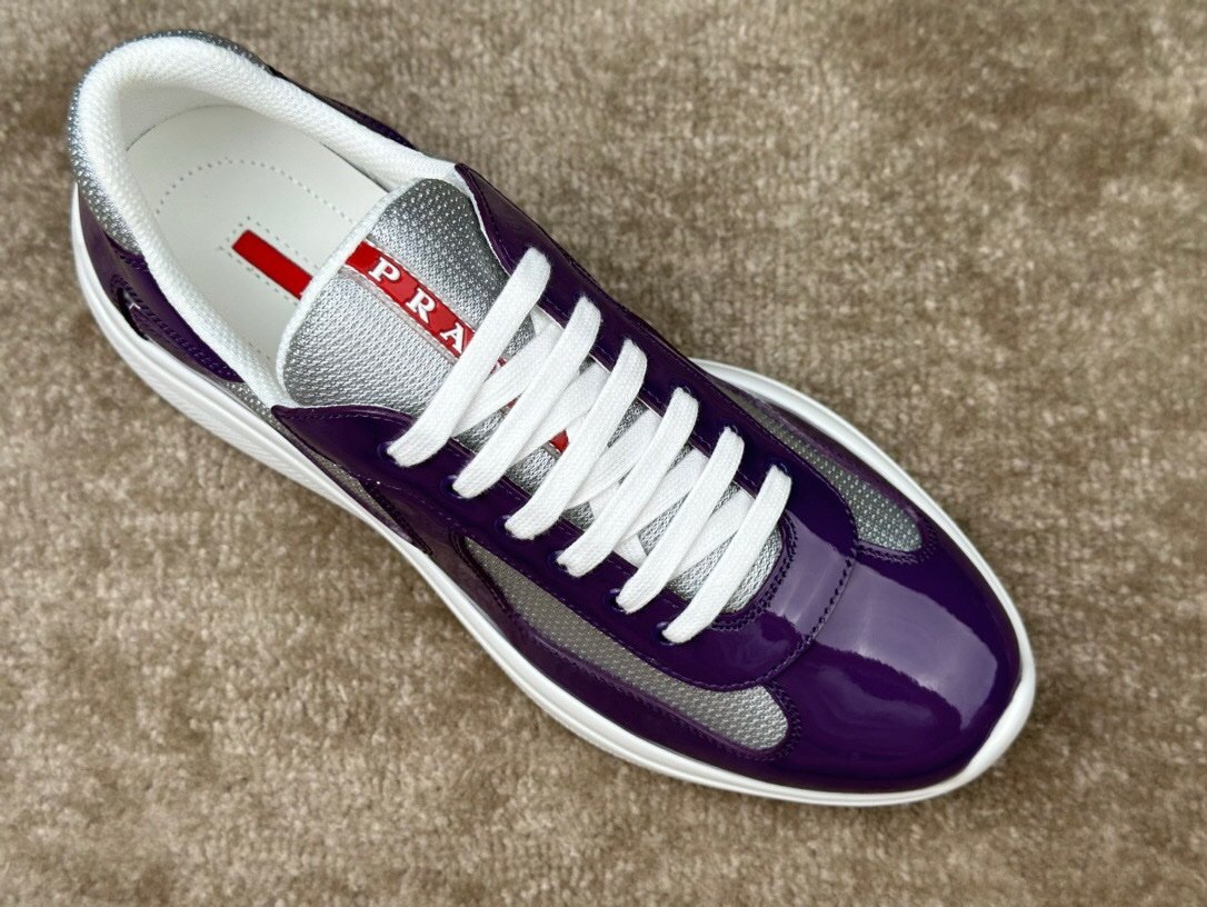 Prada Americas Cup Purple Grey Trainers - Afbeelding 7