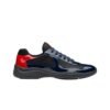 Prada Americas Cup Navy Black Red Patent Trainers